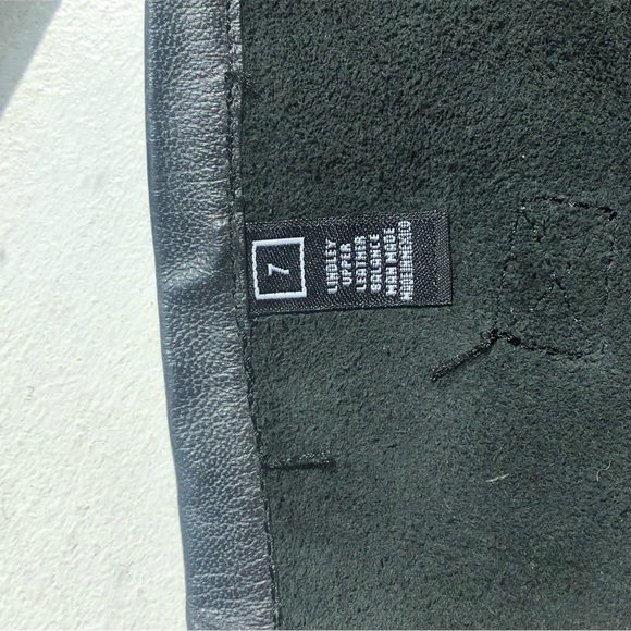 Steve Madden Lindley Biker Boots Knee High Black Leather size 7 - Picture 11 of 16